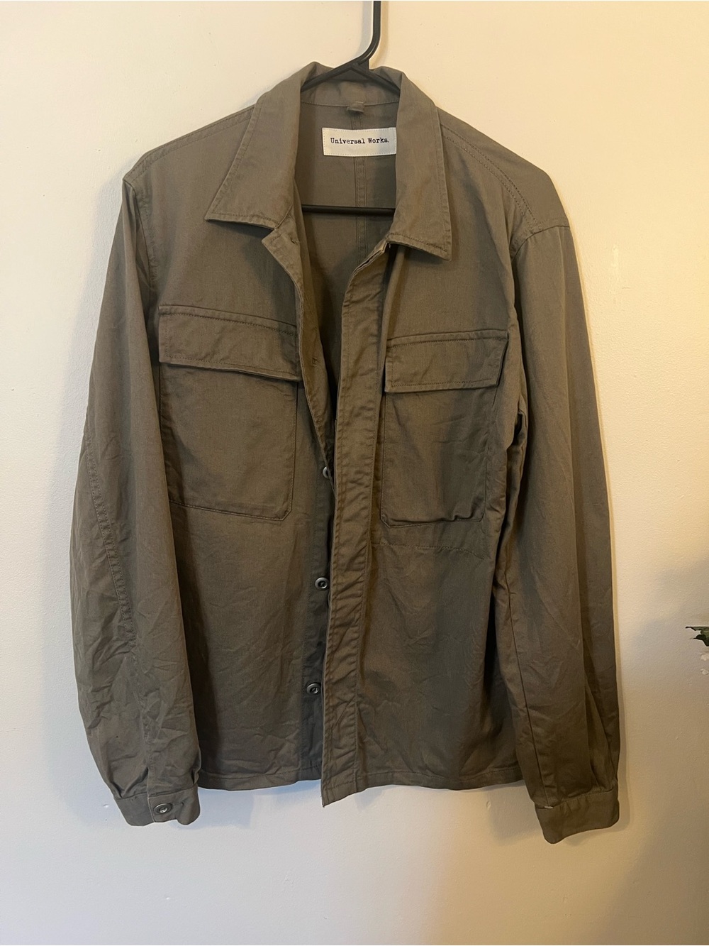 Universal Works MW Fatigue Jacket Olive Green 100% Cotton Workwear